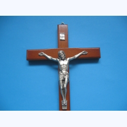 Krzyż drewniany kolor brąz 25 cm